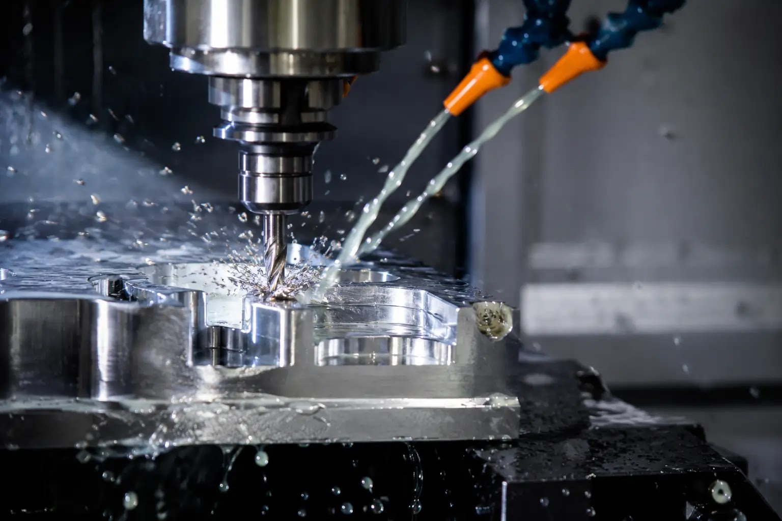 CNC machining in progress