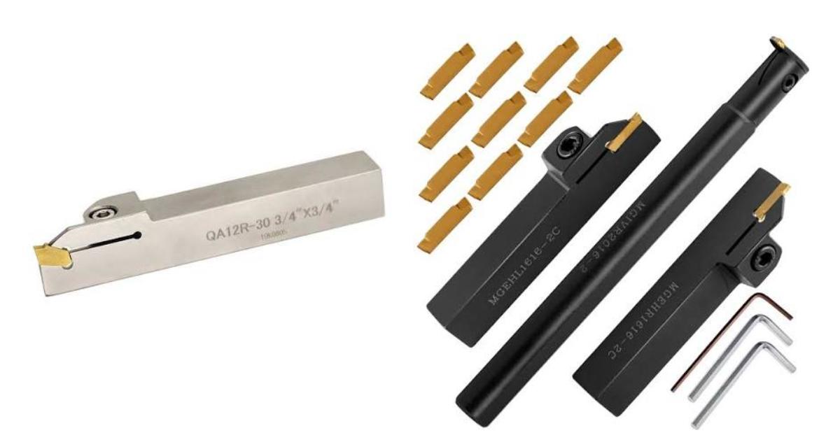 Grooving tool holders, bars, inserts and accessories